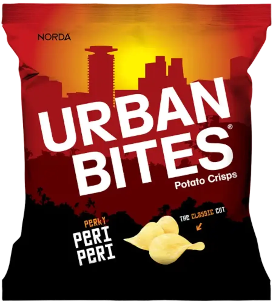 Urban Bites Perky Peri Peri Potato Crisps 120G